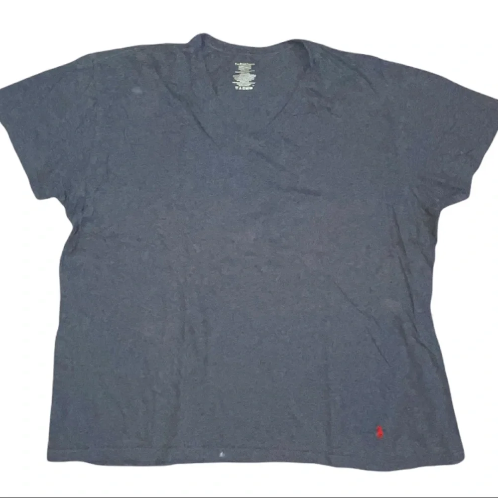 Polo Ralph Lauren Men’s Grey V-Neck T-Shirt Size XL - Picture 1 of 3